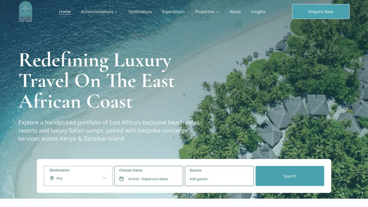 Sands of the East homepage